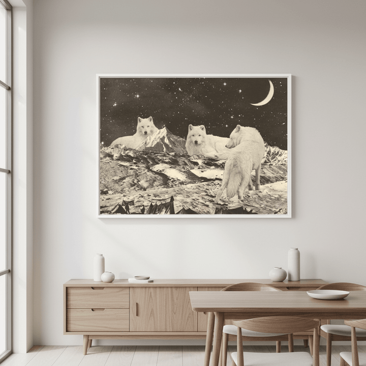 Giant White Wolves by Florent Bodart wall - art - picture - poster