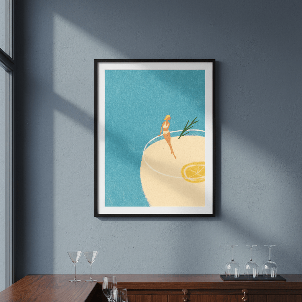 Gin and Tonic Girl by Henry Rivers wall - art - picture - poster