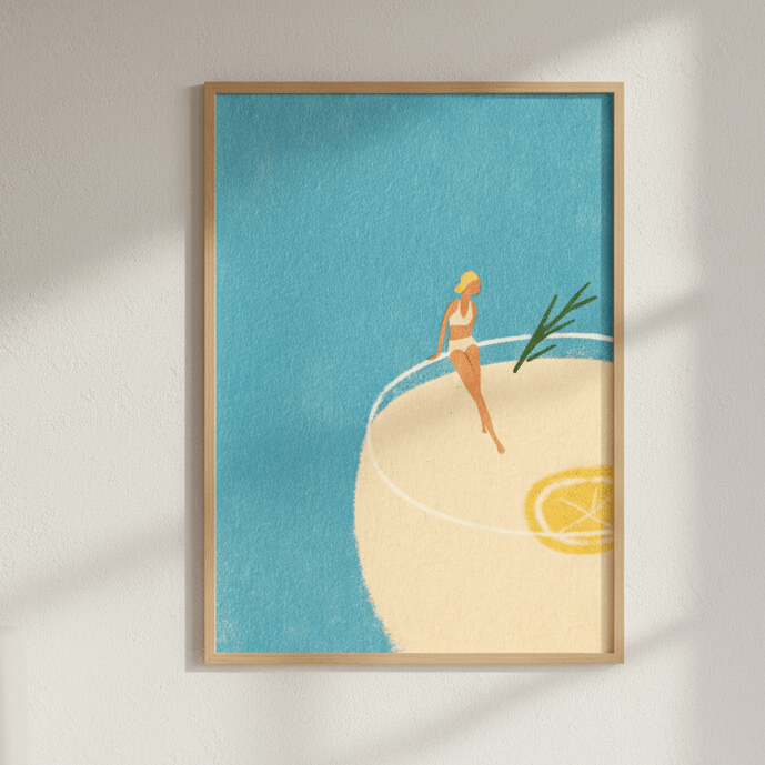 Gin and Tonic Girl by Henry Rivers wall - art - picture - poster