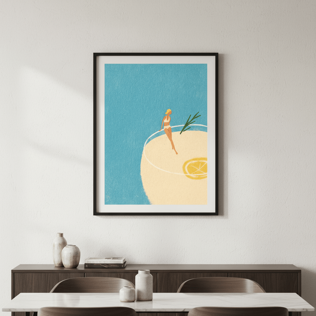Gin and Tonic Girl by Henry Rivers wall - art - picture - poster