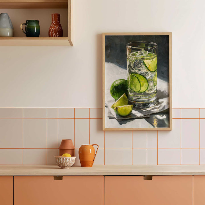Gin and Tonic Oil Paining Illustration wall - art - picture - poster