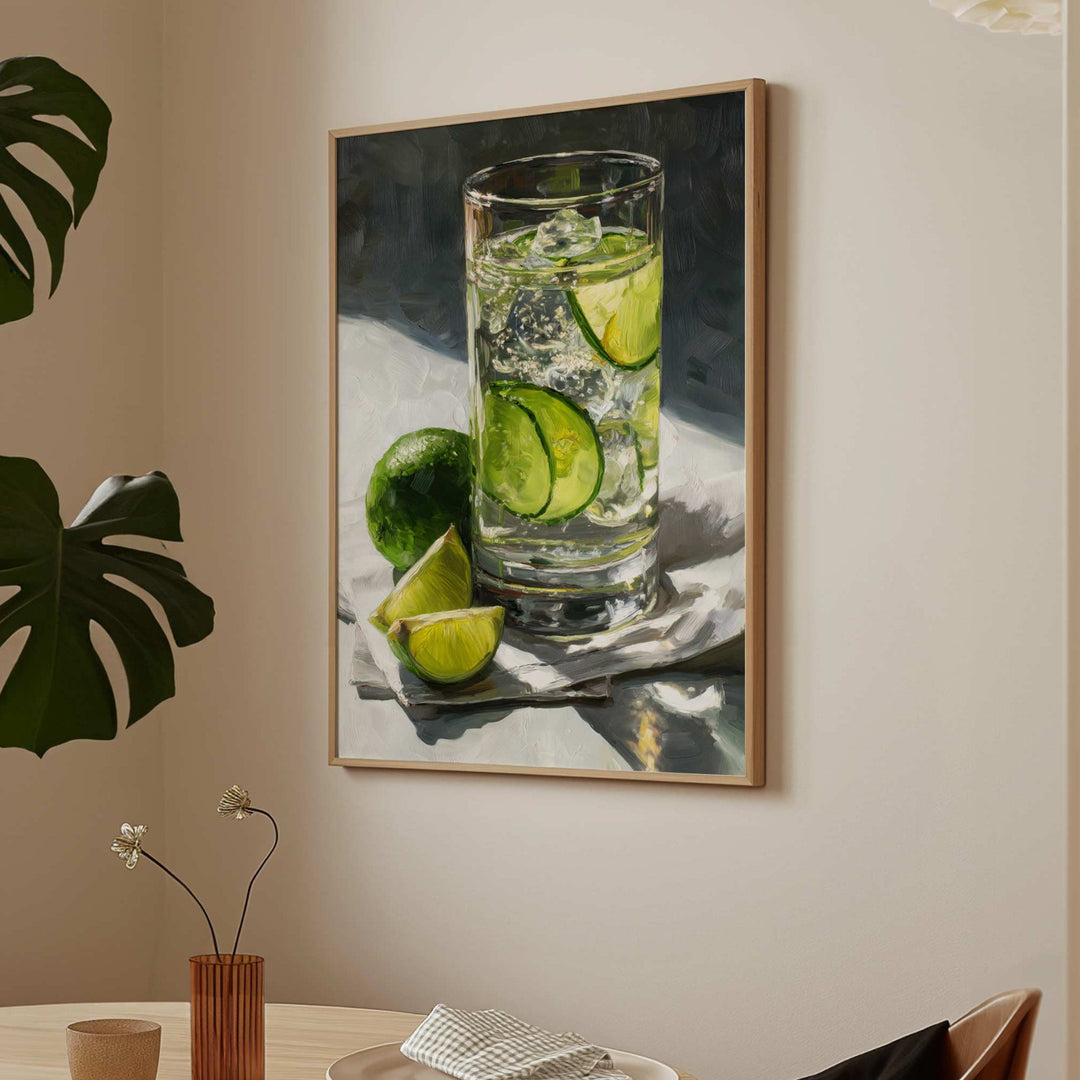 Gin and Tonic Oil Paining Illustration wall - art - picture - poster