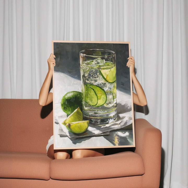 Gin and Tonic Oil Paining Illustration wall - art - picture - poster