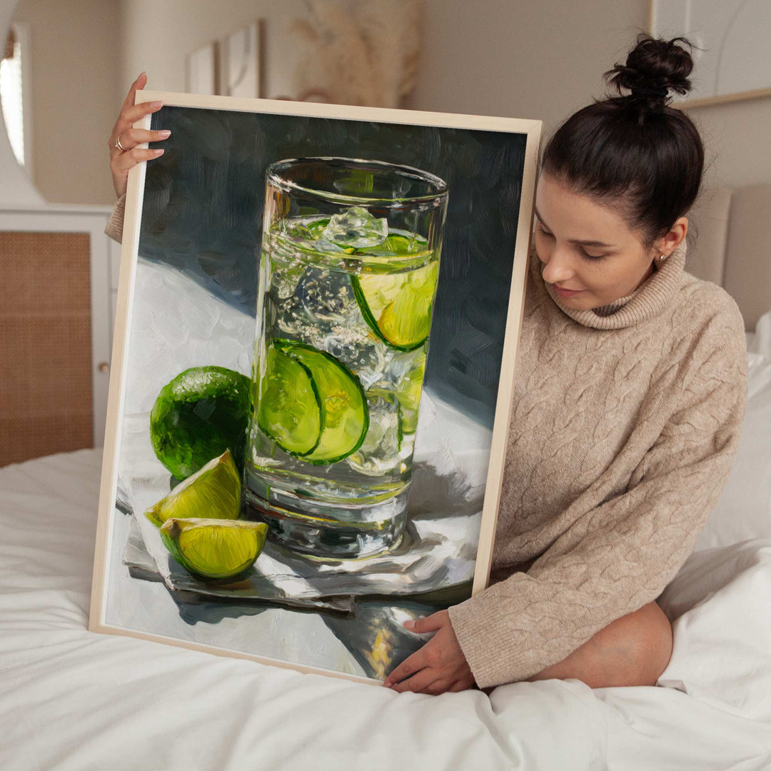 Gin and Tonic Oil Paining Illustration wall - art - picture - poster