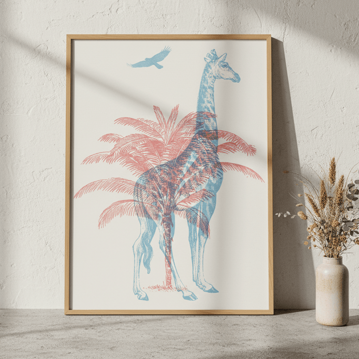 Giraffe by Florent Bodart wall - art - picture - poster