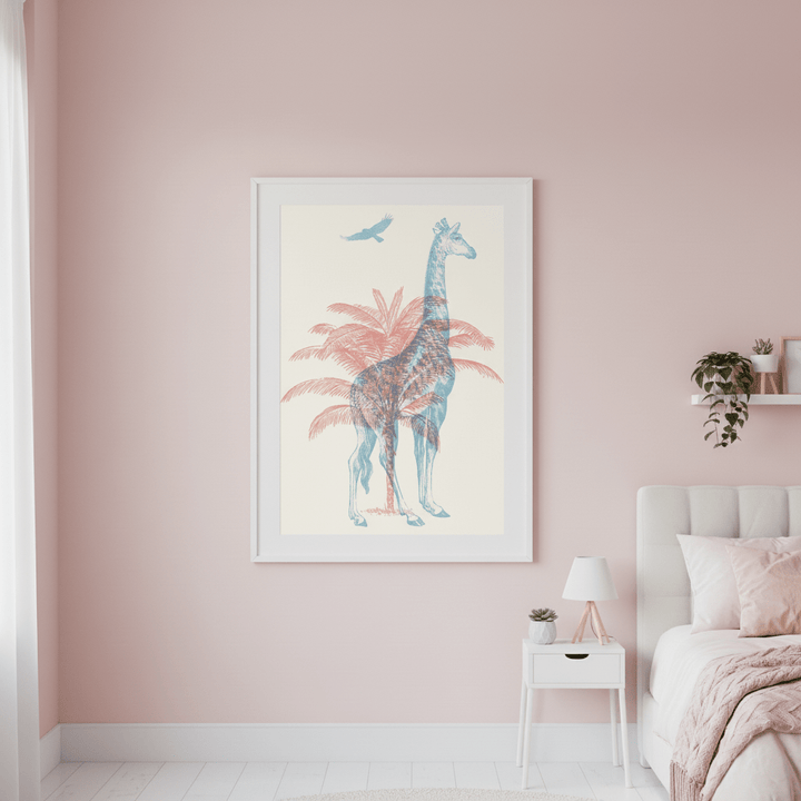 Giraffe by Florent Bodart wall - art - picture - poster
