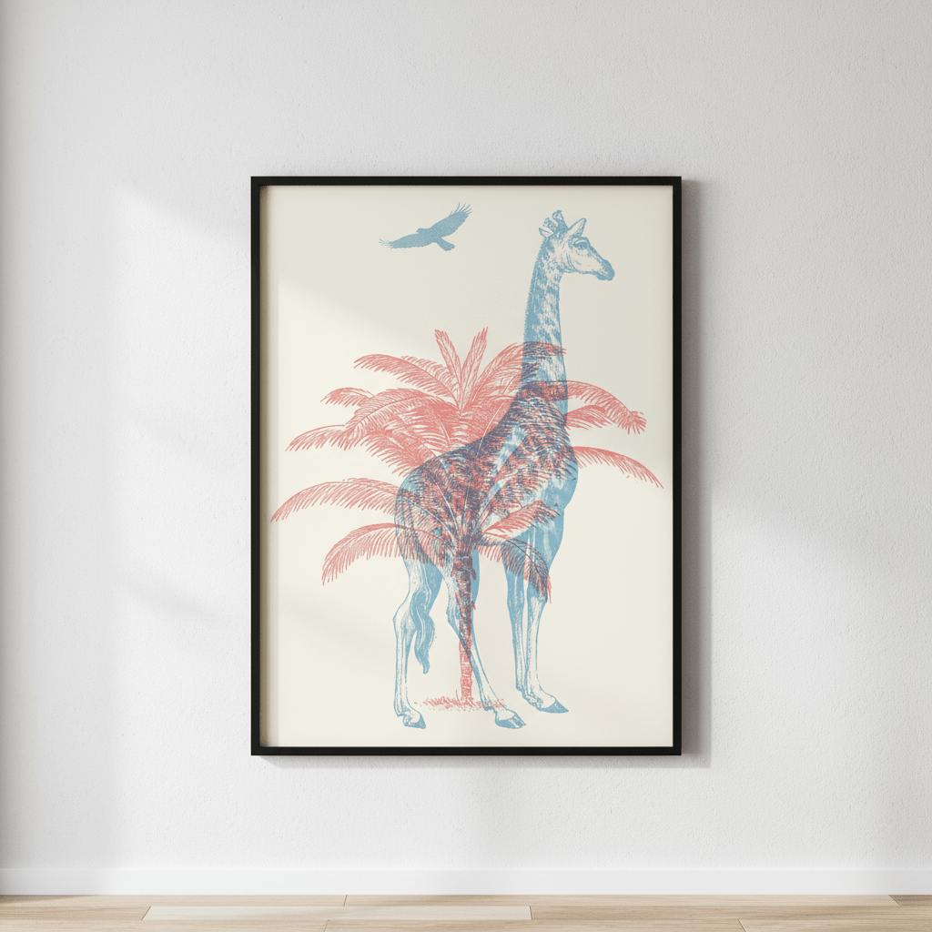 Giraffe by Florent Bodart wall - art - picture - poster