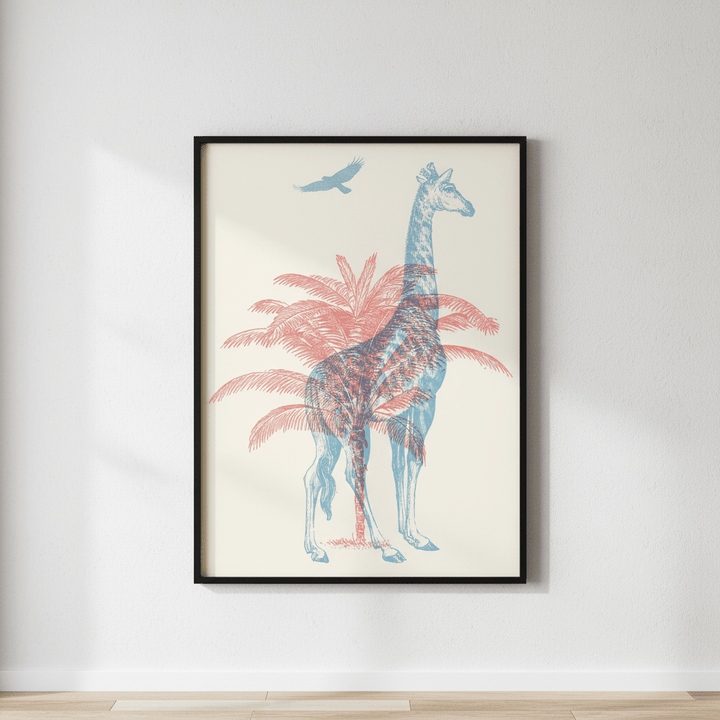Giraffe by Florent Bodart wall - art - picture - poster