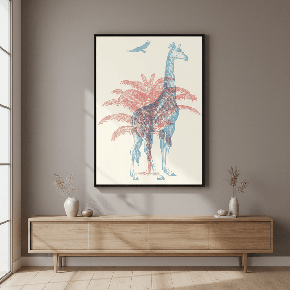 Giraffe by Florent Bodart wall - art - picture - poster
