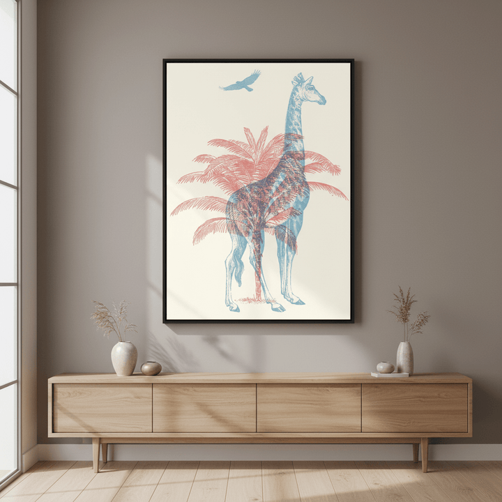 Giraffe by Florent Bodart wall - art - picture - poster