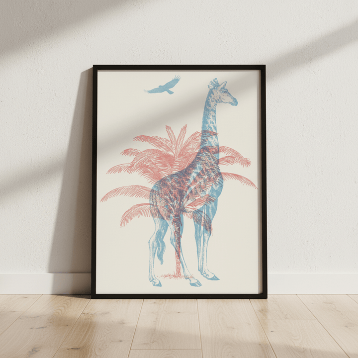 Giraffe by Florent Bodart wall - art - picture - poster
