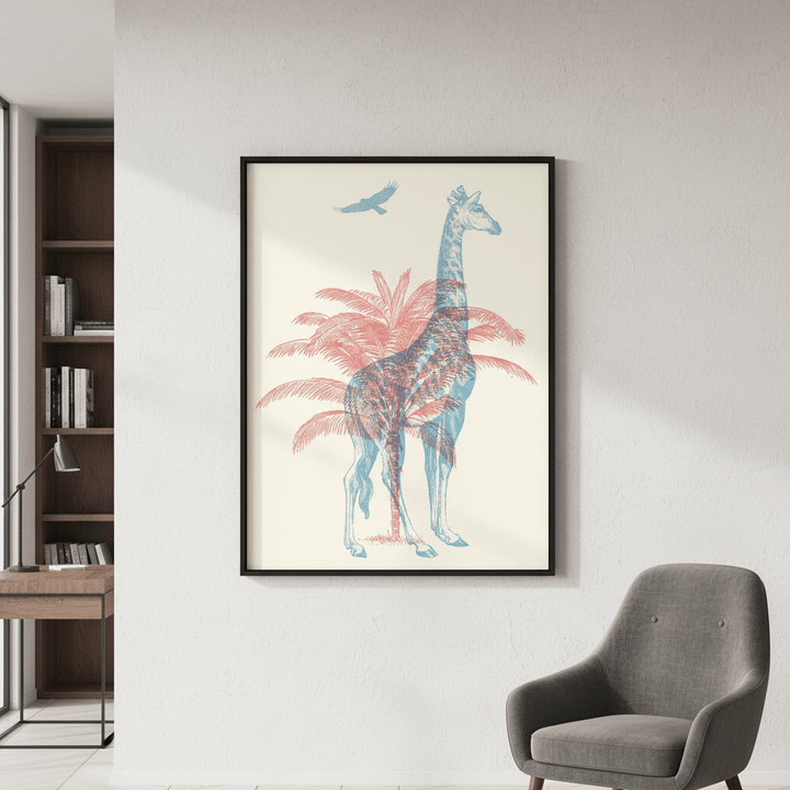 Giraffe by Florent Bodart wall - art - picture - poster