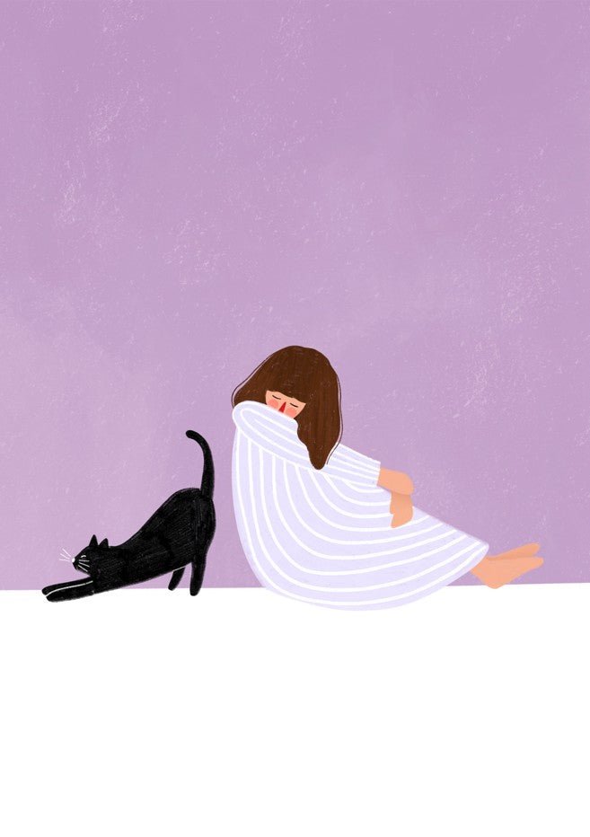 Girl and Cat by Bea Muller