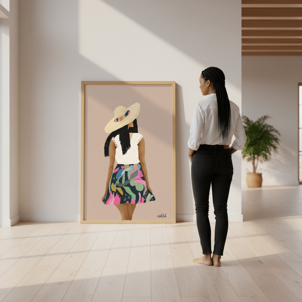 Girl in a Skirt by Inkheart Designs wall - art - picture - poster