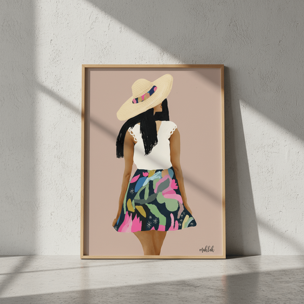 Girl in a Skirt by Inkheart Designs wall - art - picture - poster