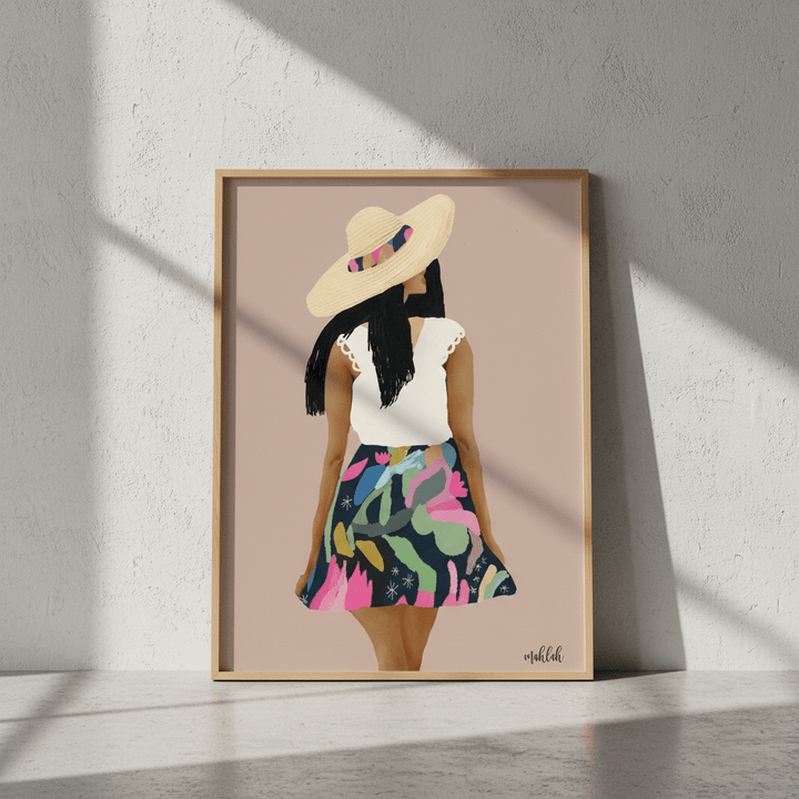 Girl in a Skirt by Inkheart Designs wall - art - picture - poster