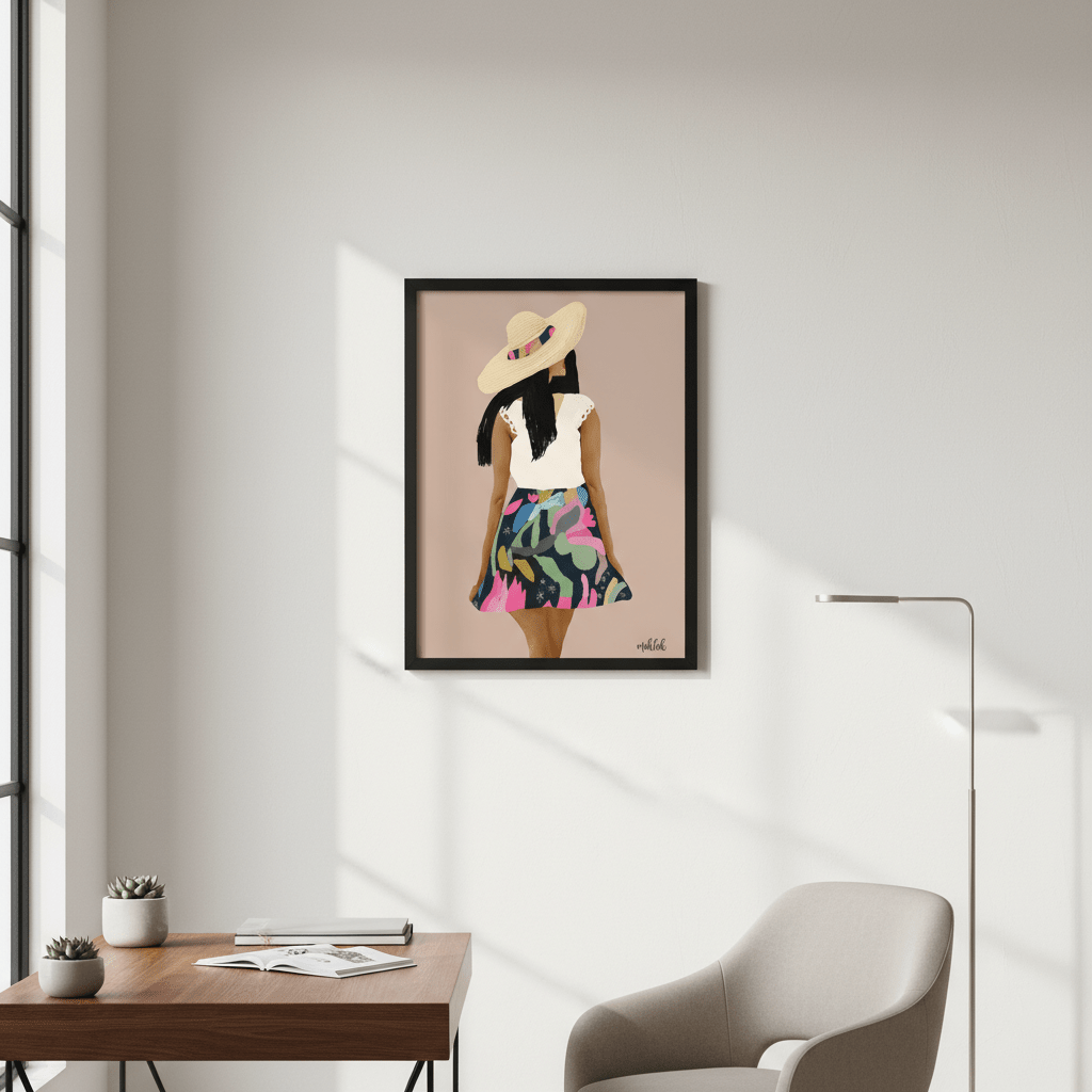 Girl in a Skirt by Inkheart Designs wall - art - picture - poster