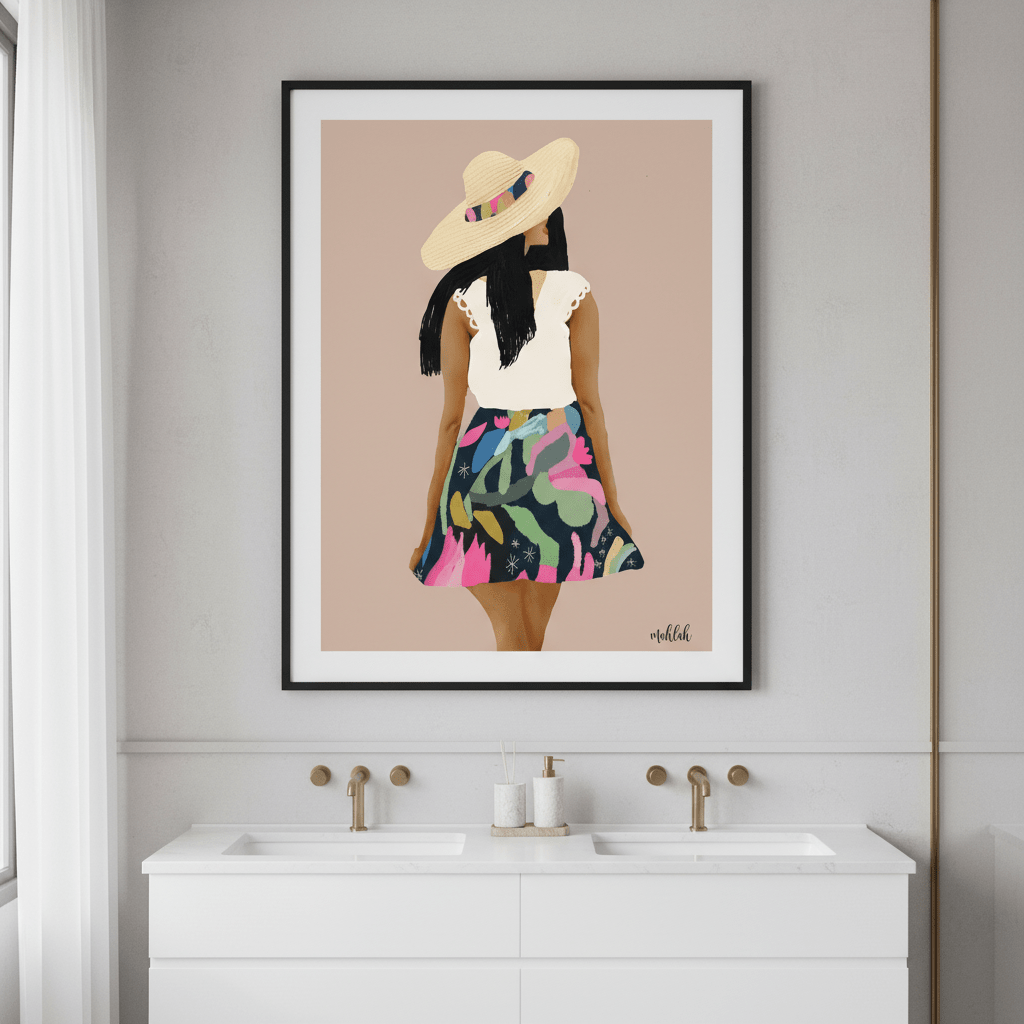Girl in a Skirt by Inkheart Designs wall - art - picture - poster
