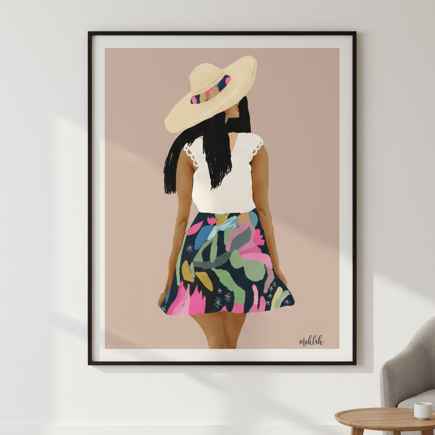 Girl in a Skirt by Inkheart Designs wall - art - picture - poster