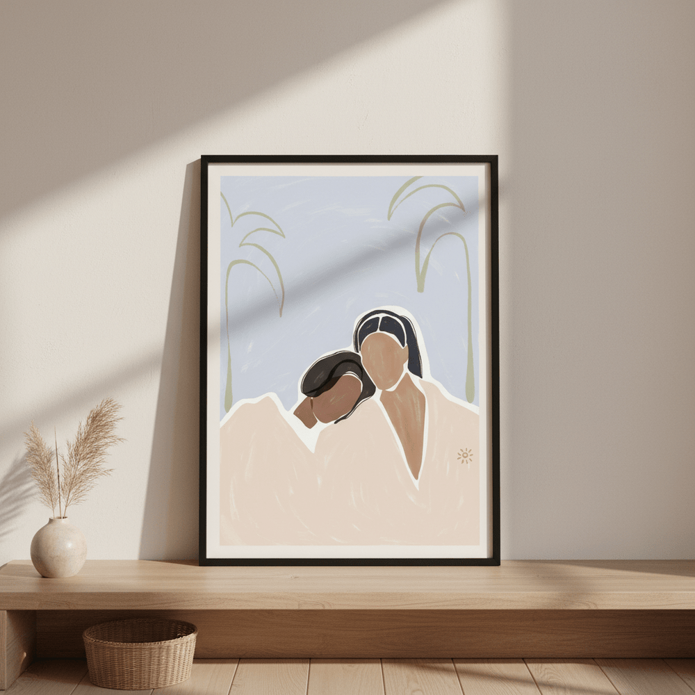 Girlfriends by Ivy Green Illustrations wall - art - picture - poster