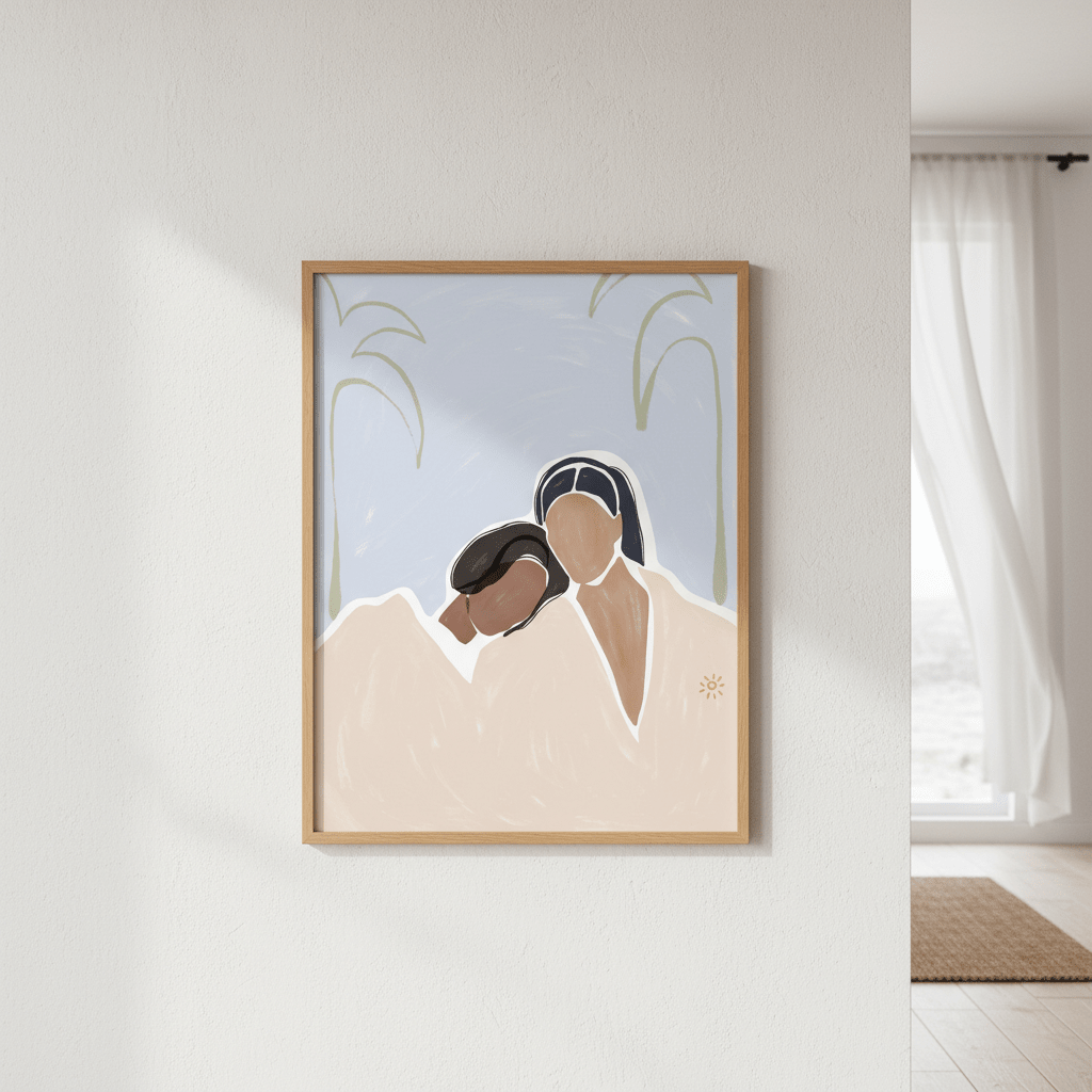 Girlfriends by Ivy Green Illustrations wall - art - picture - poster