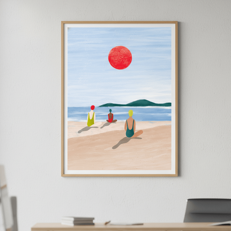 Girls at the Beach by Bea Muller wall - art - picture - poster