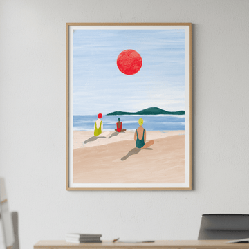Girls at the Beach by Bea Muller wall - art - picture - poster