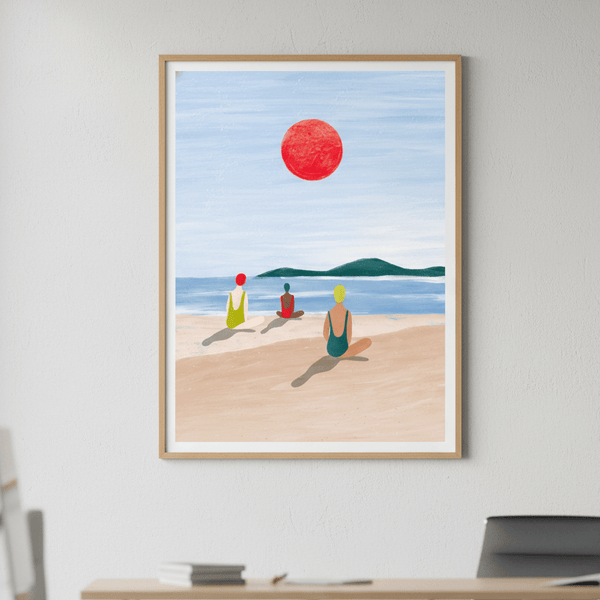 Girls at the Beach by Bea Muller | Art & Canvas Print