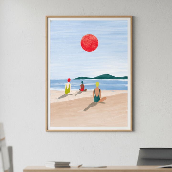 Girls at the Beach by Bea Muller wall - art - picture - poster