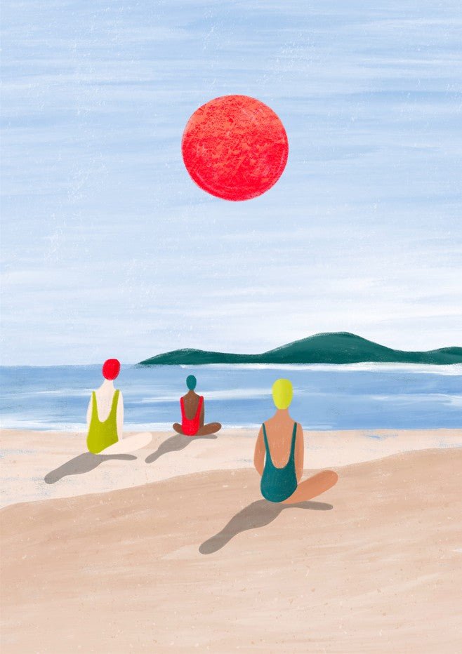 Girls at the Beach by Bea Muller