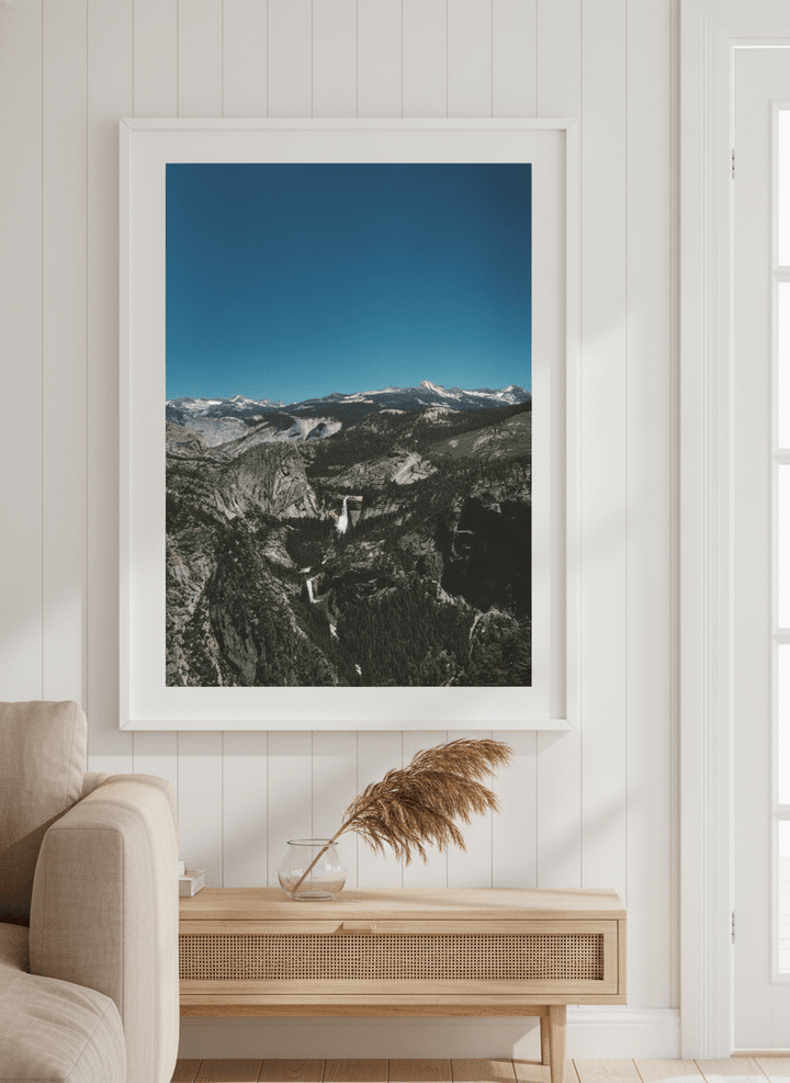 Neutral wall art displayed in a sunny coastal beach house