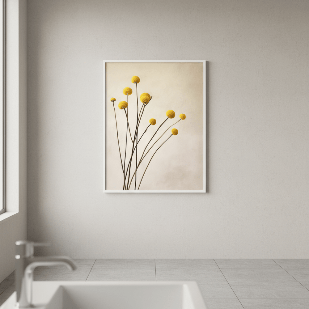 Golden Billy Buttons wall - art - picture - poster