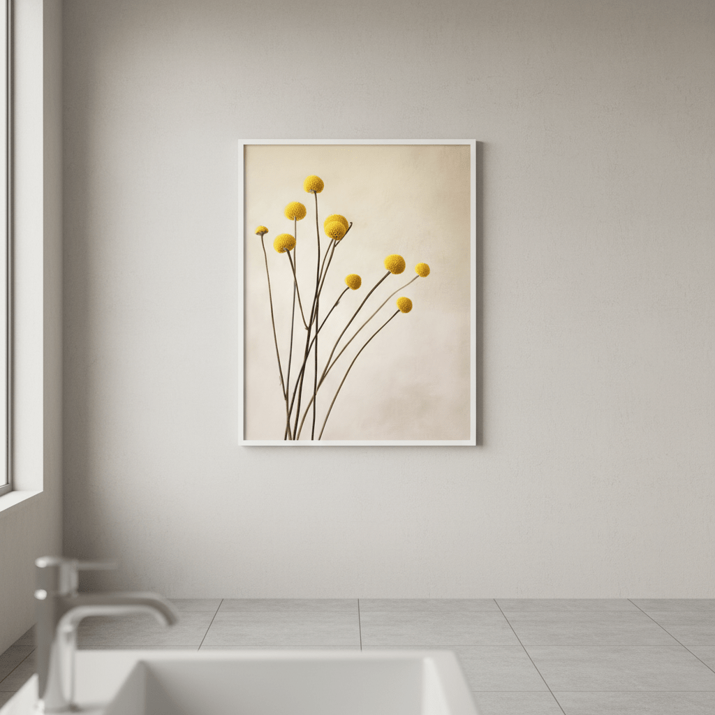 Golden Billy Buttons wall - art - picture - poster