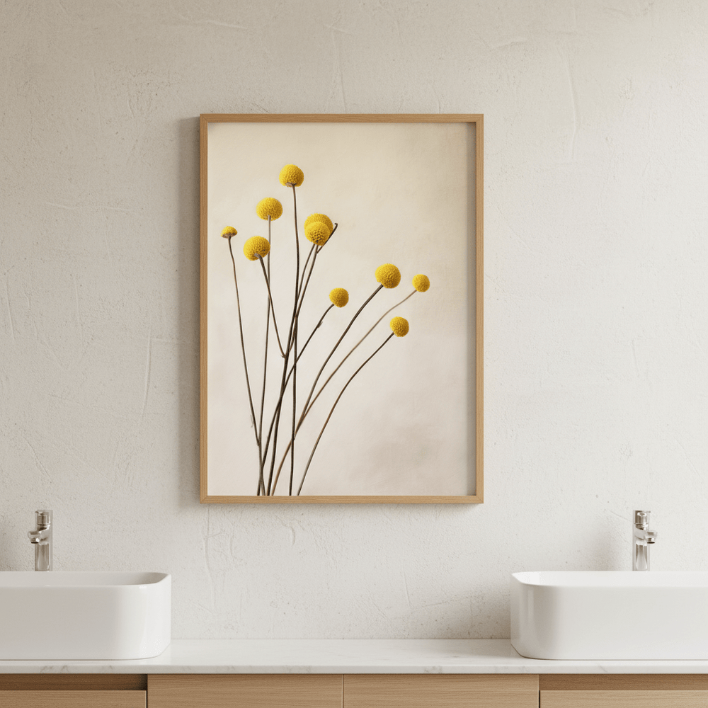 Golden Billy Buttons wall - art - picture - poster