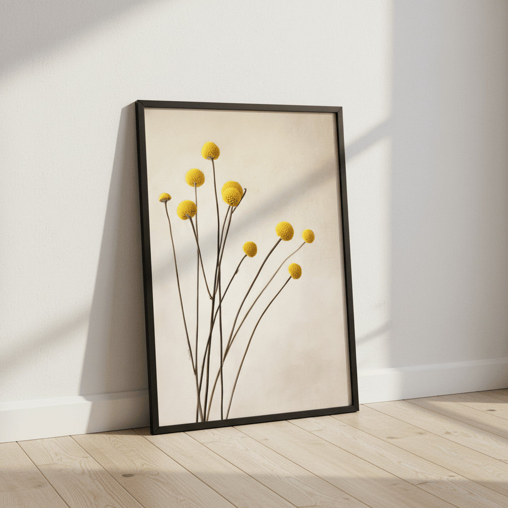 Golden Billy Buttons wall - art - picture - poster