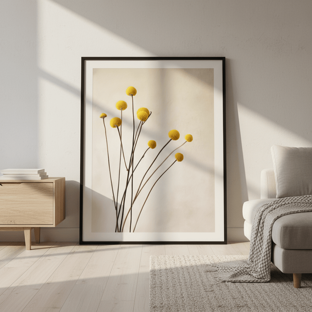Golden Billy Buttons wall - art - picture - poster
