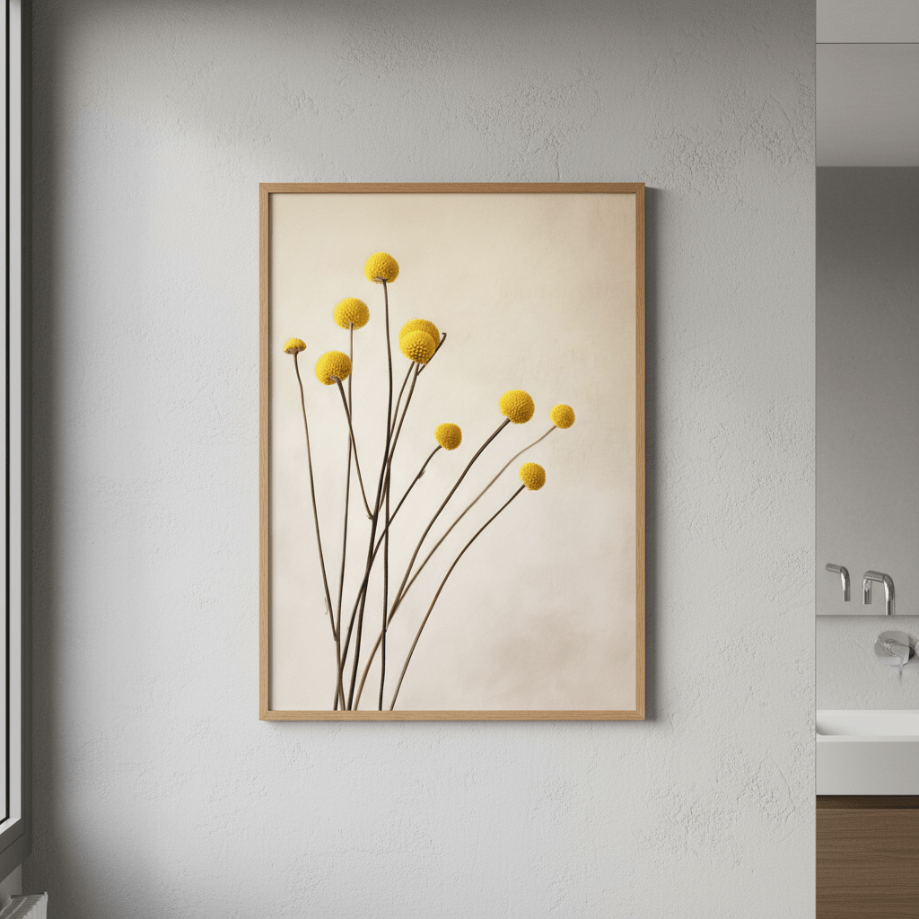 Golden Billy Buttons wall - art - picture - poster