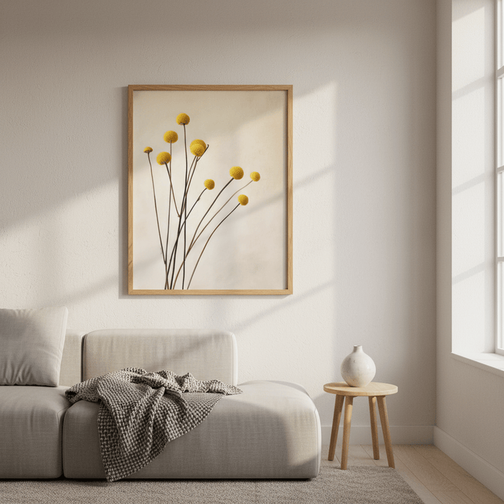 Golden Billy Buttons wall - art - picture - poster