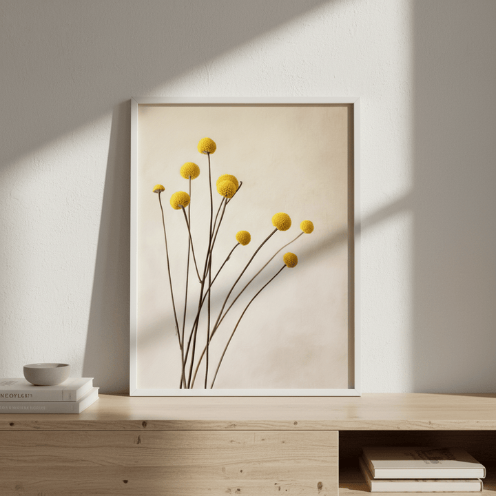 Golden Billy Buttons wall - art - picture - poster