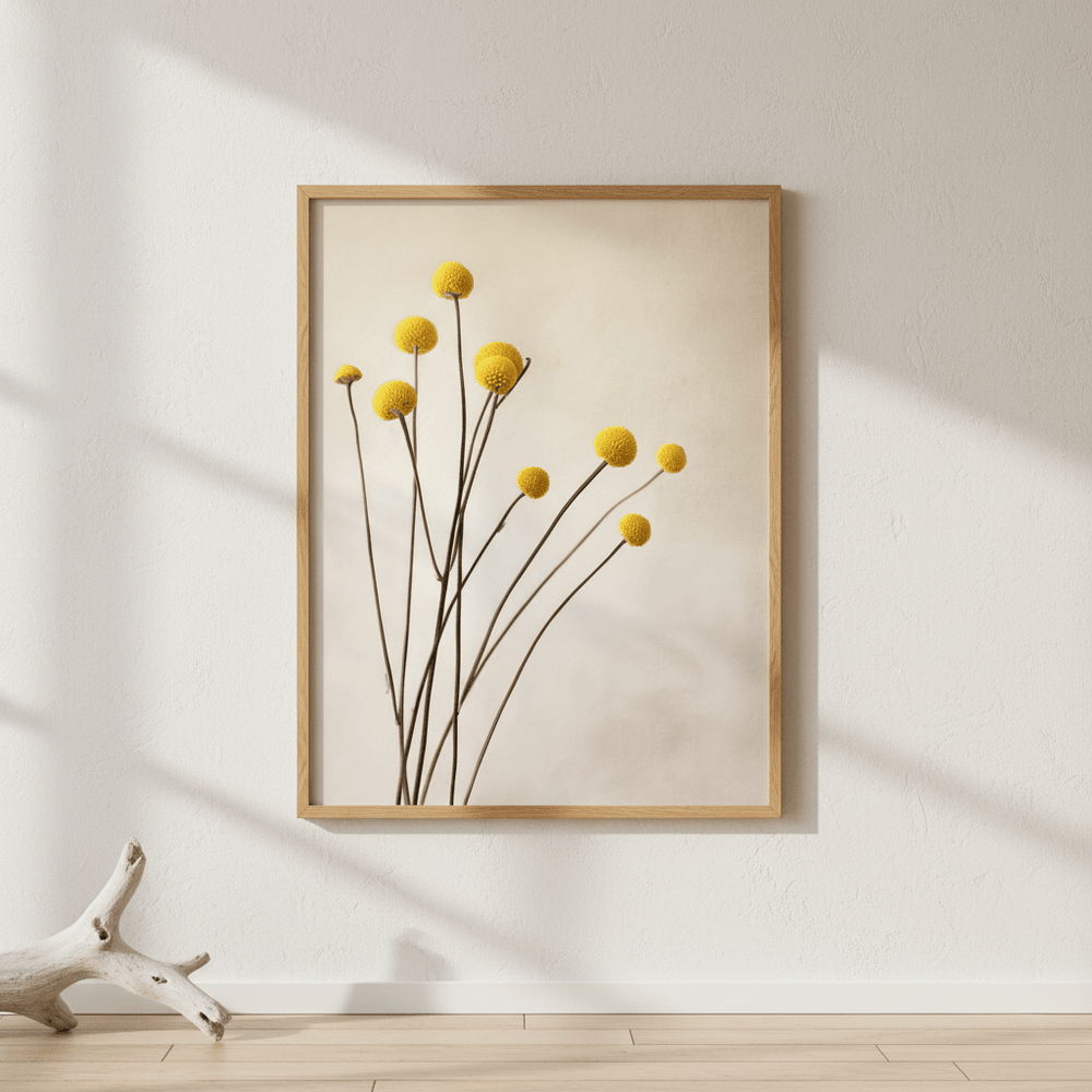 Golden Billy Buttons wall - art - picture - poster