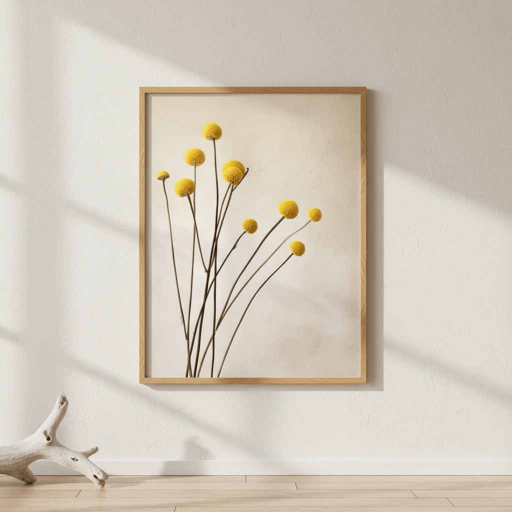 Golden Billy Buttons wall - art - picture - poster