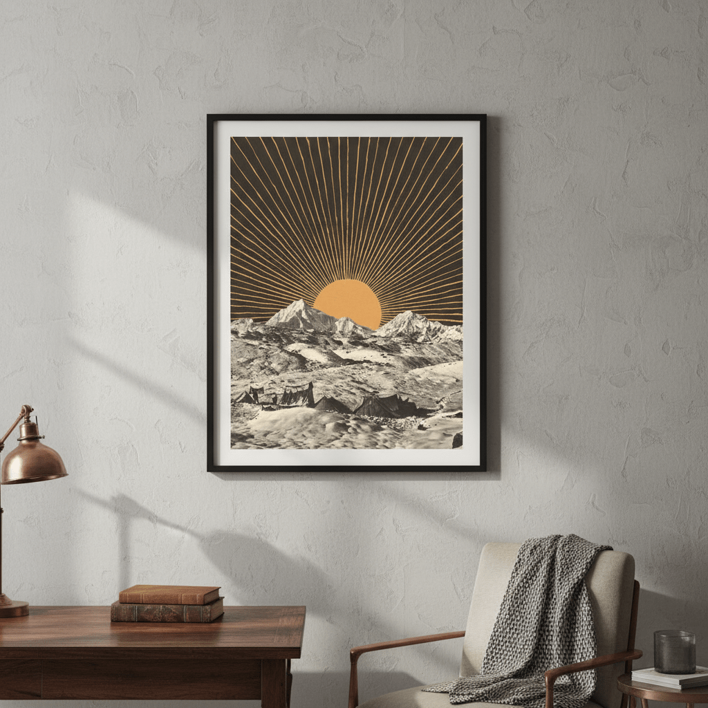 Golden Hour Mountainscape by Florent Bodart wall - art - picture - poster