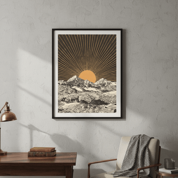 Golden Hour Mountainscape by Florent Bodart wall - art - picture - poster