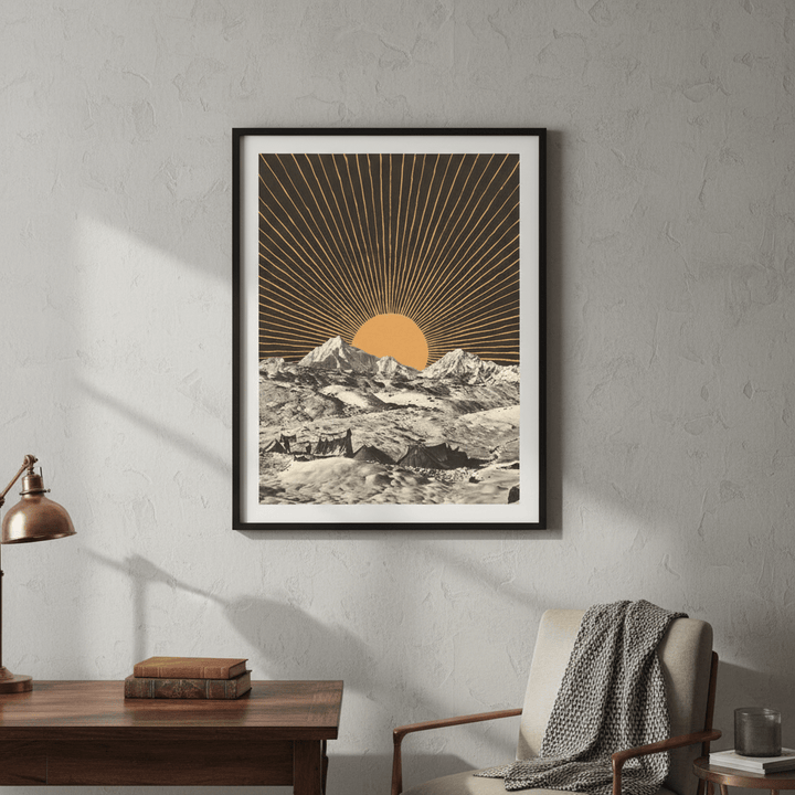 Golden Hour Mountainscape by Florent Bodart wall - art - picture - poster