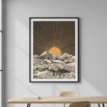 Golden Hour Mountainscape by Florent Bodart wall - art - picture - poster