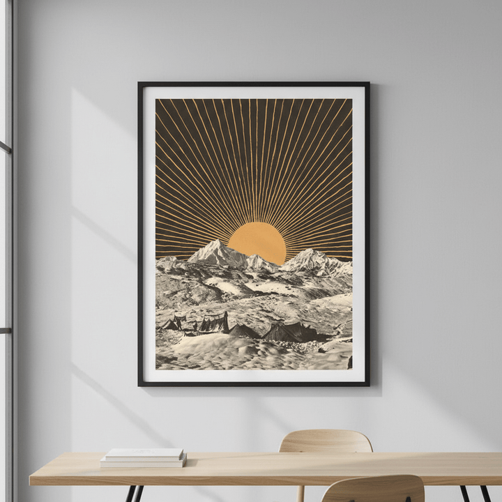 Golden Hour Mountainscape by Florent Bodart wall - art - picture - poster