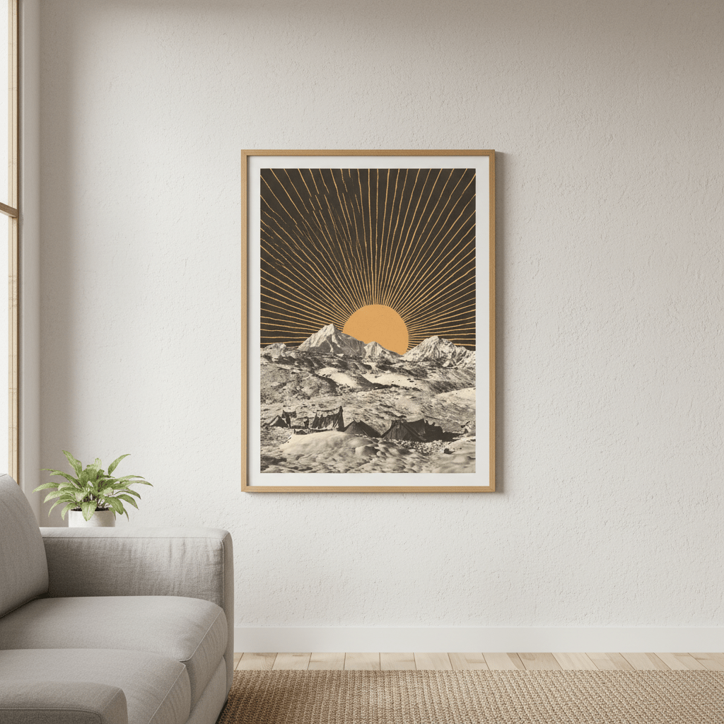 Golden Hour Mountainscape by Florent Bodart wall - art - picture - poster