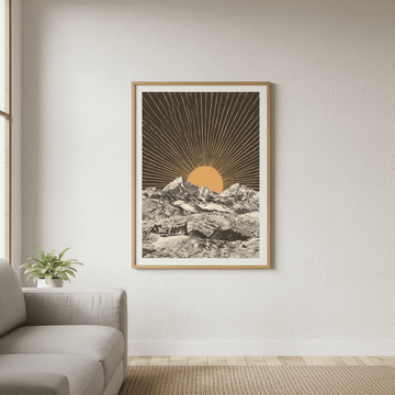 Golden Hour Mountainscape by Florent Bodart wall - art - picture - poster