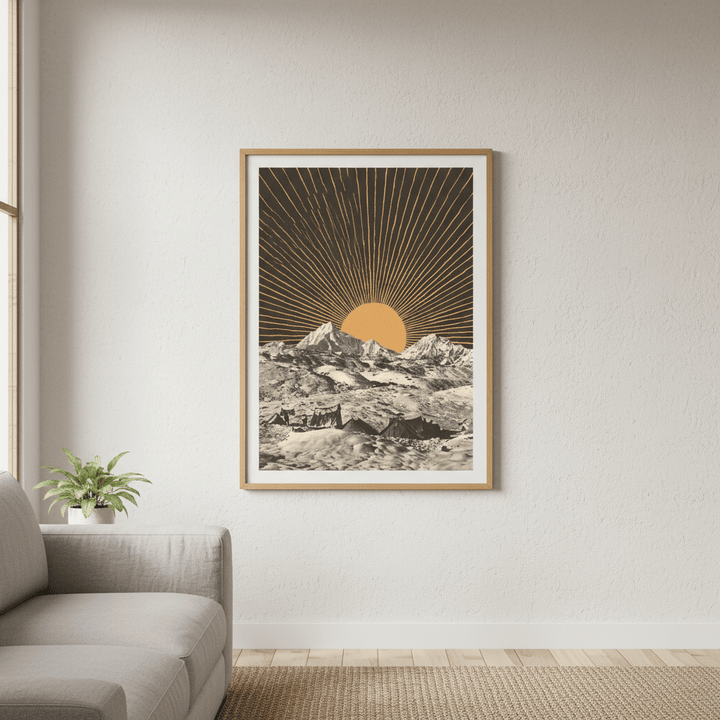 Golden Hour Mountainscape by Florent Bodart wall - art - picture - poster