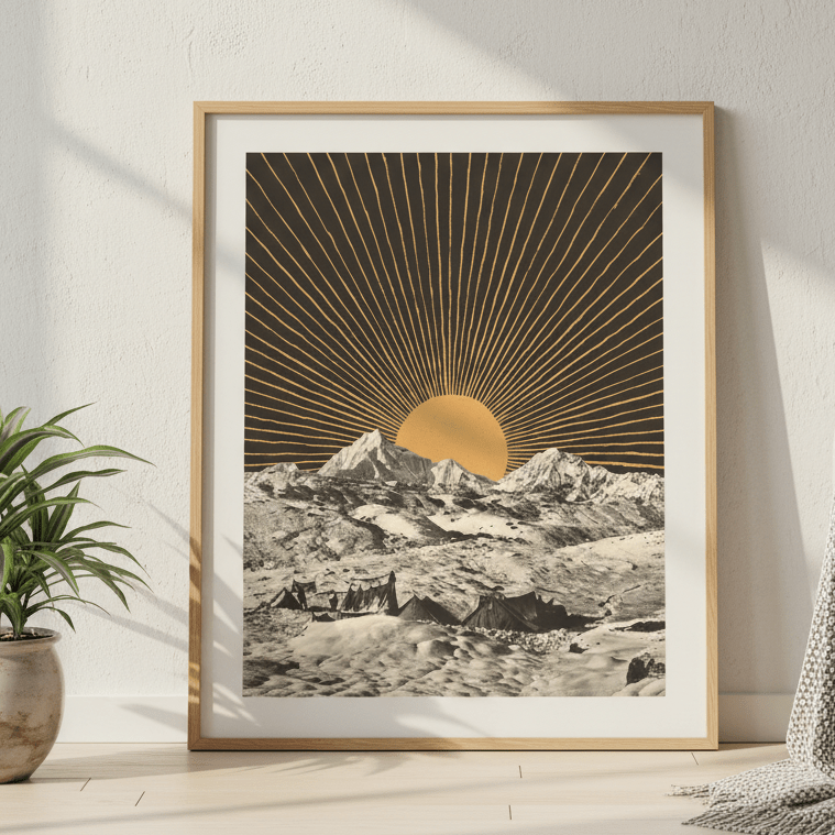 Golden Hour Mountainscape by Florent Bodart wall - art - picture - poster